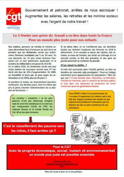 5 FÉVRIER 2019 >> MOBILISATION !!