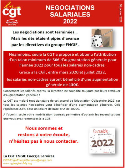 NÉGOCIATIONS SALARIALES 2022